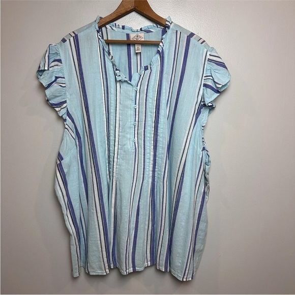 NWT Lot Of (3) St John’s Bay Tops Sleeveless Flutter Sleeve Summer Plus Size 3X - Picture 2 of 12